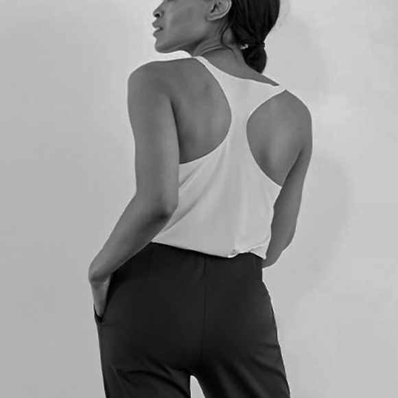 ADAY Dream Harder Racerback Tank, ‘Cloud’ off-white, size XS - Picture 4 of 11